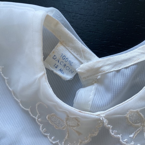 Vintage French Fabrics Co. 12 M White Dress. NWT - Picture 5 of 9